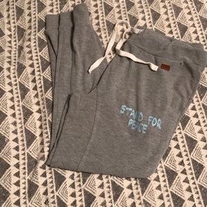 Peace Love World Joggers